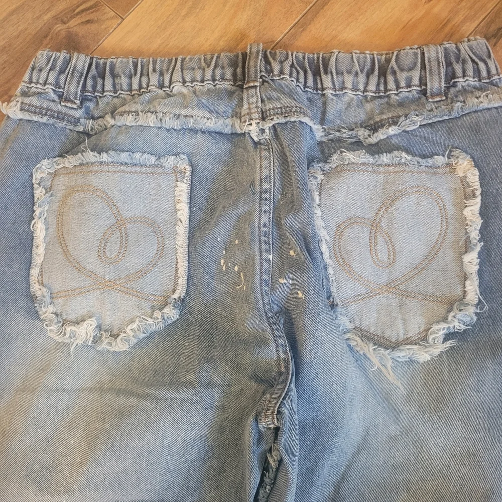 OLI & HALI Heart w/Leopard Trim Cutout Jeans, NIB, Sz S (Jrs 1-5),  🔥HOT ITEM - Picture 12 of 13